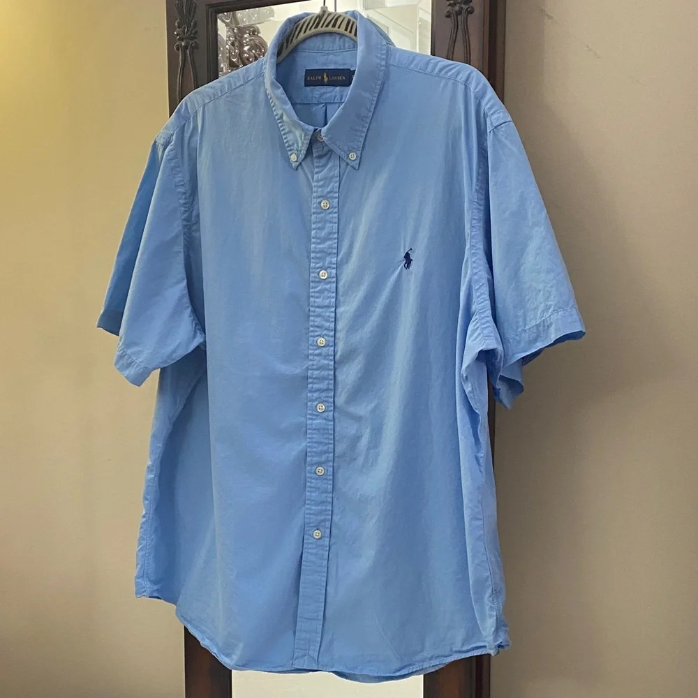 Polo by Ralph Lauren Men's Light Blue Button Down Shirt